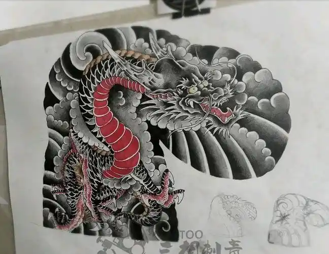 『传统半甲』纹身图片_老传统纹身图案