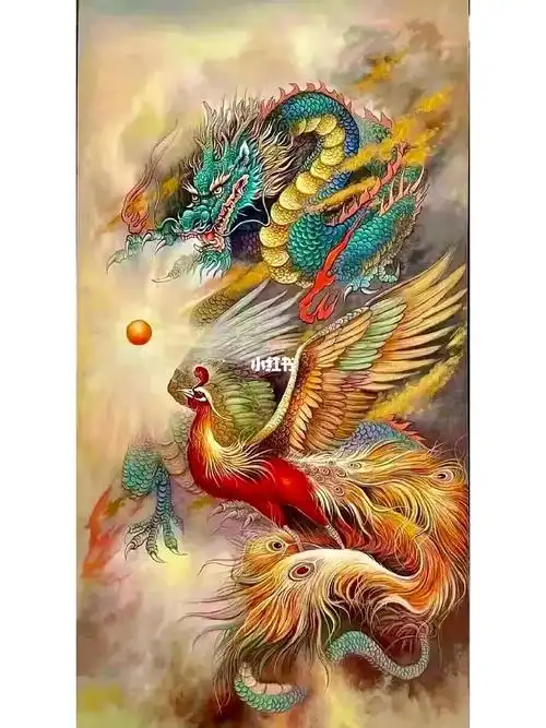 龙凤呈祥满背纹身素材