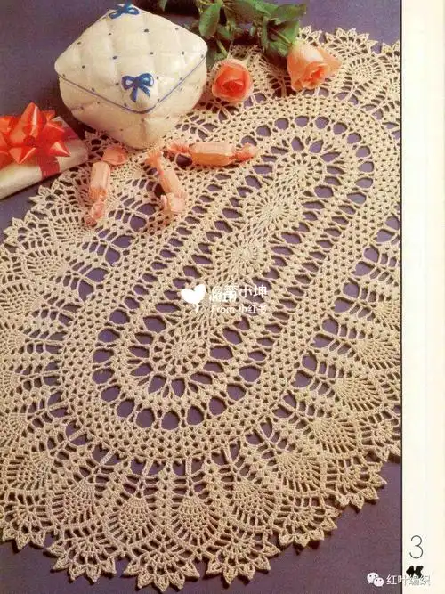 钩针编织三款桌旗图解