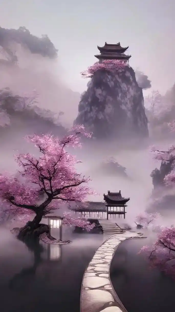 被人艾特来看桃花的人,必定会幸福一整年! #ai绘画#古风# - 抖音