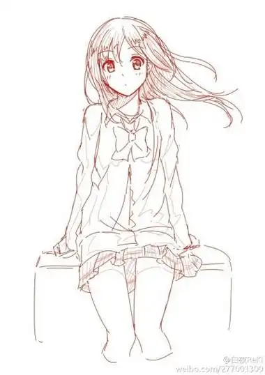 简笔画卡通二次元步骤