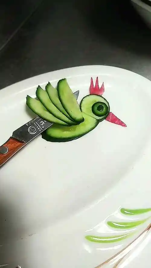原来黄瓜小鸟是这样摆的