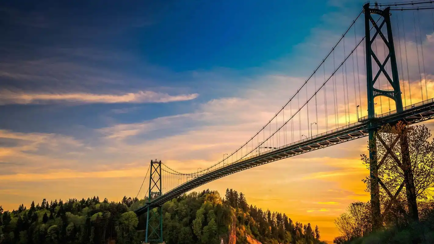 加拿大狮门大桥风景图片高清电脑壁纸