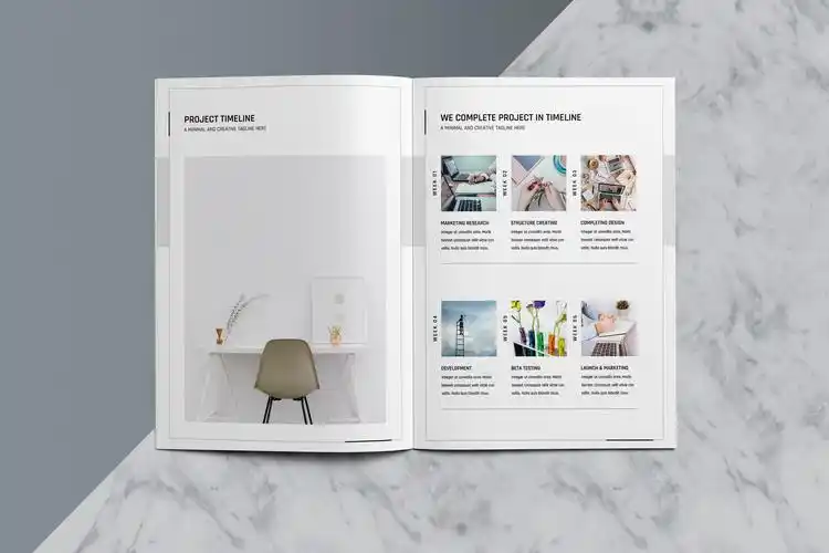简约现代的企业提案/作品集杂志画册设计