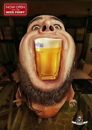 beer point pub啤酒广告创意海报