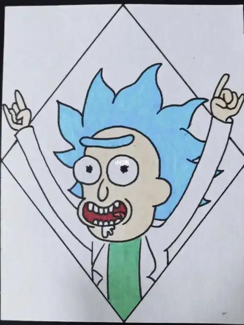 呦呦切克闹#画画的日常 #笔记灵感#瑞克和莫蒂  #马克笔手绘