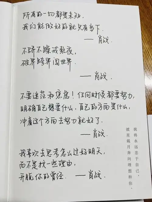 今日摘抄肖战正能量语录78