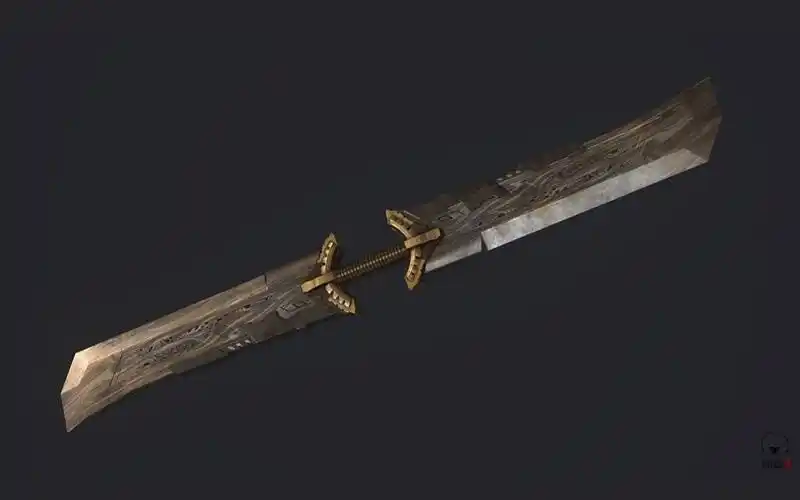 3dmax-灭霸武器双刃战刀模型制作教程.3d建模基础教程