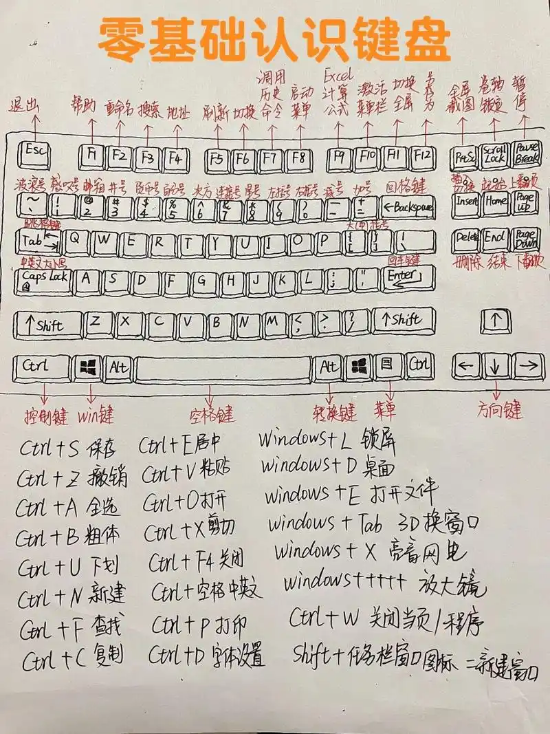 零基础学电脑,跟我一起从认识键盘开始 一张图带你玩转电脑,成为超