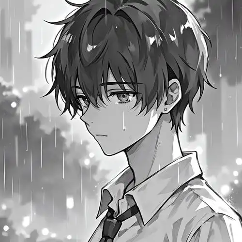 男生雨中伤感淋雨头像💔