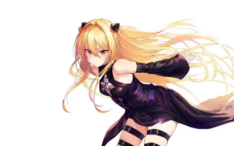 呆萌可爱的动漫女孩桌面壁纸