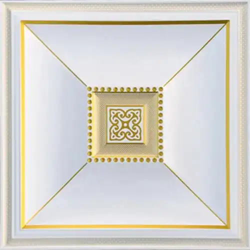 客厅集成吊顶二顶全套欧式铝扣板45x45卧室天花板吊顶装修材料 图