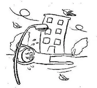 被风吹的衣服简笔画