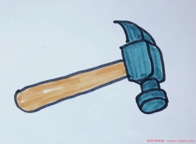 卡通锤子简笔画