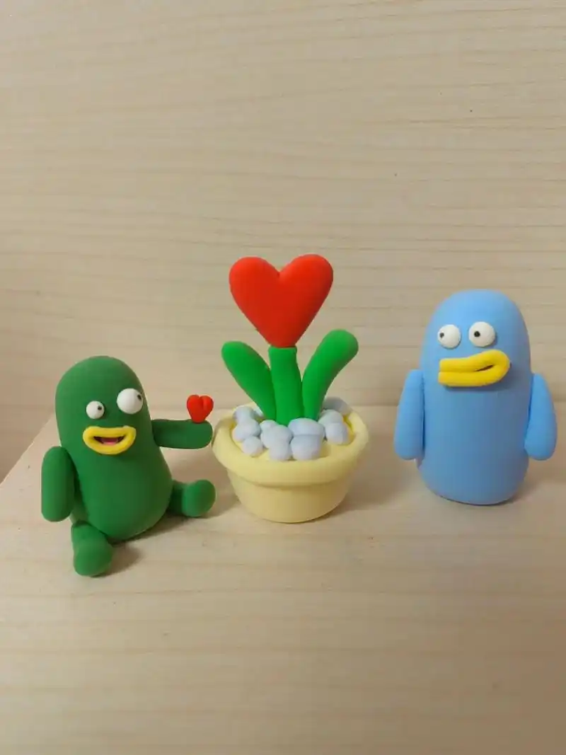 小怪兽的爱情#超轻粘土手工 #简单粘土手工 - 抖音