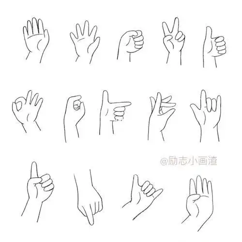 q版胖手手练习可临摹procreate临摹绘画简笔画教程手绘pro