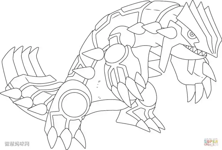 固拉多动漫填色图片