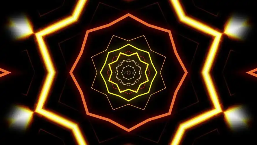 动感荧光线条变化魔术表演舞台背景