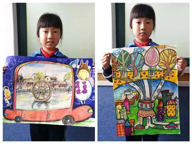 昆阳一小三年级学生美术作品赏析