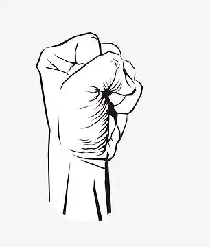 卡通简笔画手绘努力加油拳头装饰