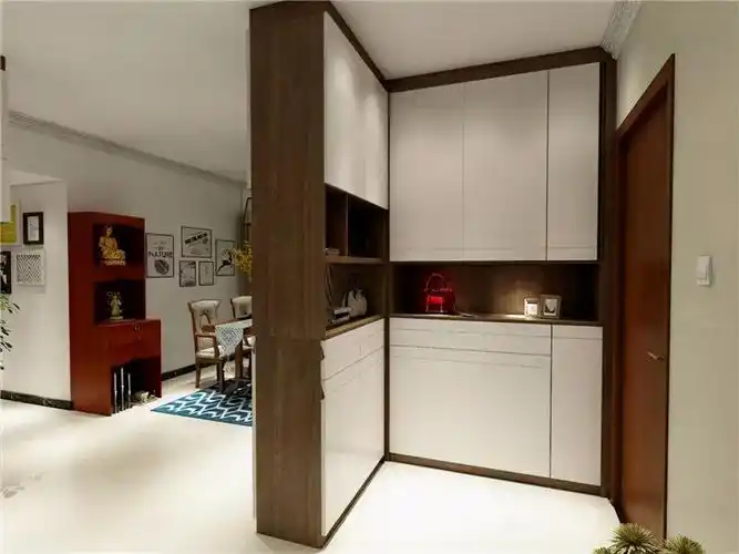 隔断式"l"型鞋柜我朋友阿杰比较含蓄内敛,不喜欢一进门就和客厅的人