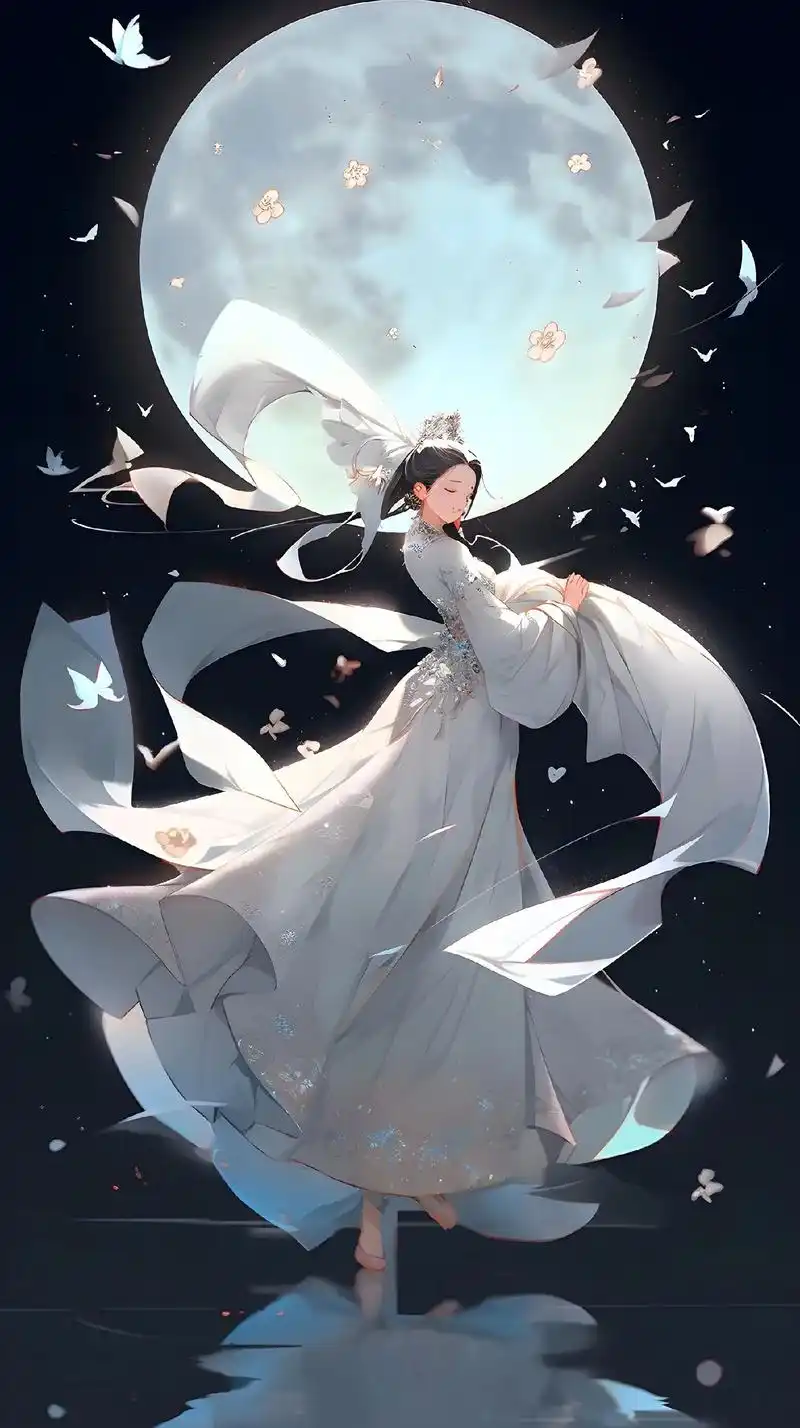 月下仙气飞舞.#古风 #仙气十足 #古装仙女插画图集 #手机 - 抖音