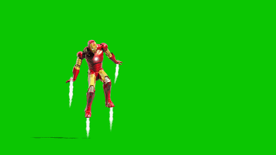 素材丨高清绿幕钢铁侠