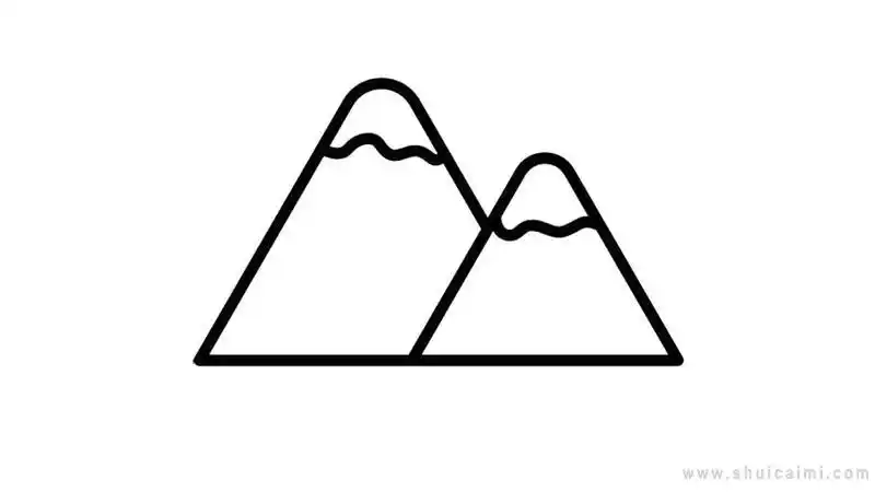山峰简笔画怎么画山峰简笔画顺序