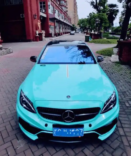 生命不停改装不息奔驰c200爆改薄荷绿