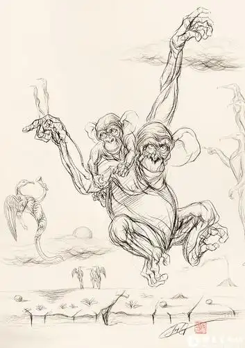 猴子速写系列004