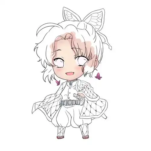 一起画画吧鬼灭之刃同人之蝴蝶忍