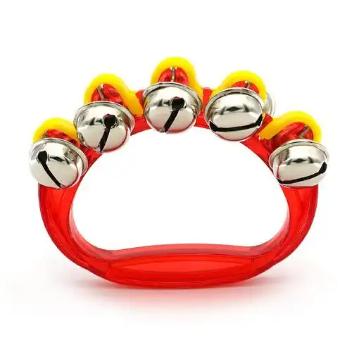 一个手玲婴儿幼儿园塑料透明串铃摇铃乐器儿童摇铃