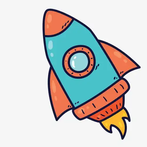 小飞船卡通小火箭矢量图下载