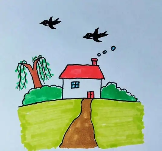 春天风景简笔画 春天风景简笔画带颜色 | 第 3 页