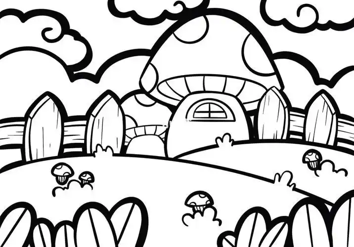 场景附线稿儿童画幼师线稿简笔画幼师考简笔画万能场景六简笔画文化