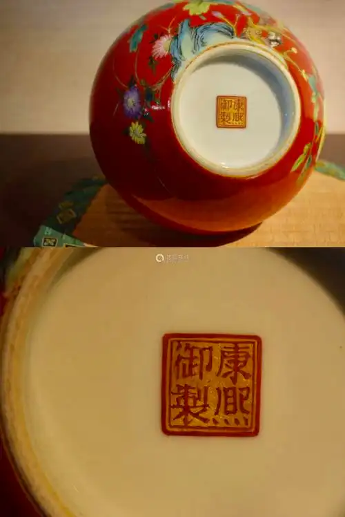 尺寸h:26cm拍品描述附日本盒 珐琅彩创烧于康熙年代此时的款识为康熙