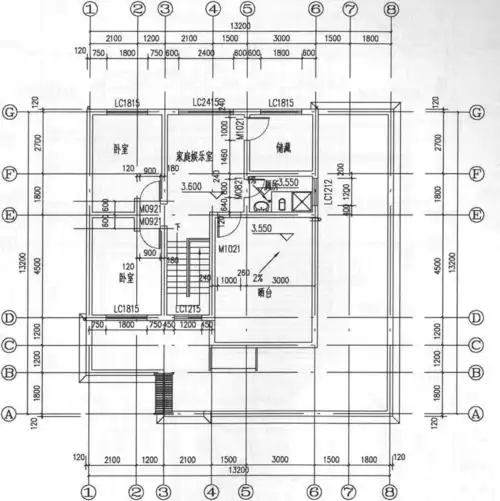 江西省乡村特色农房设计 正文             底层平面图1:100本层建筑