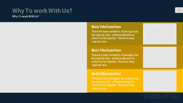 黑色169宽屏三张图片项目说明图文排版ppt模板