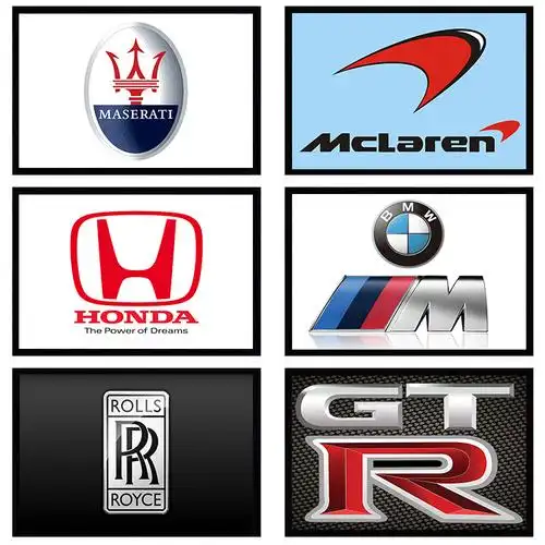 超级跑车车标装饰画4s店汽贸店民宿酒吧ktv现代装饰画