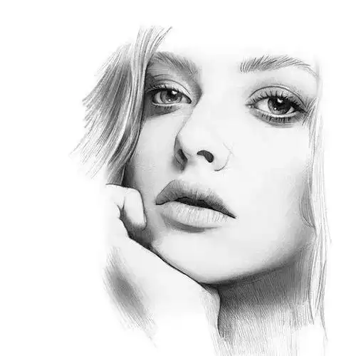 素描美少女头像图片大全