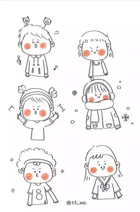 100个萌萌哒人物的简笔画
