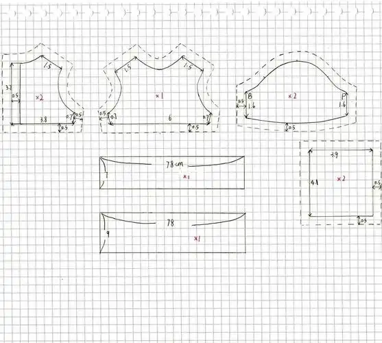 娃衣图纸分享复古裙子教程纸样在这里哟