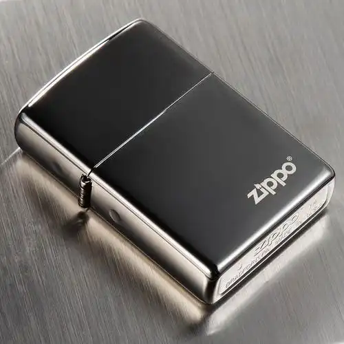 优惠券后356.9元,大促zippo煤油打火机原装黑冰标志酷炫蓝冰幻彩刻字z