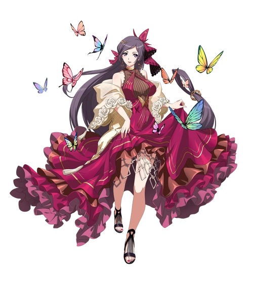 《梦幻模拟战》弗洛朗蒂娅蝶引风华皮肤欣赏