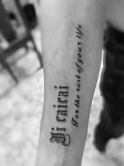 小臂字母_纹身图案手稿图片_「午夜刺客」61 家家的纹身作品集