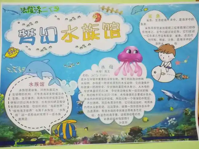 南京路小学二年级三班海洋主题手抄报