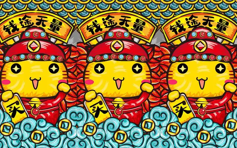 哈咪猫国潮风电脑壁纸