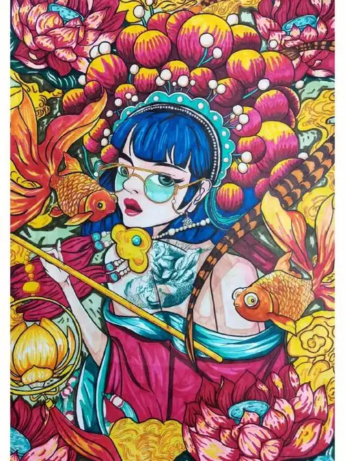 第14届寻彩全国儿童画金奖作品美呆啦