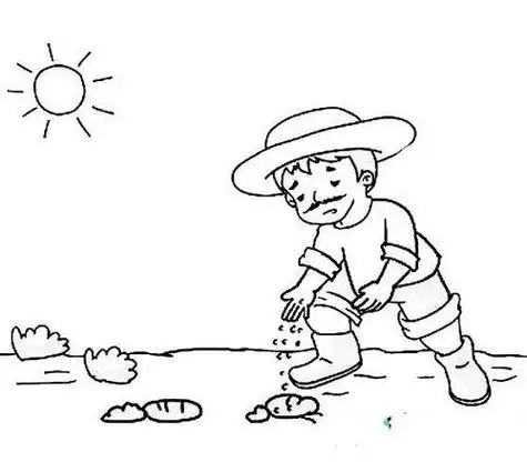 简笔画图片农民伯伯的画法涂色简单好看3款农民种地耕地简笔画人物简