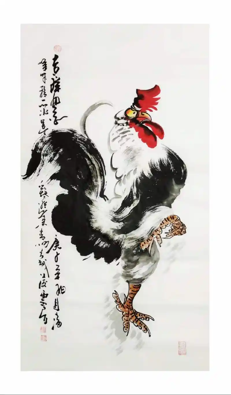 中国水墨画鸡王